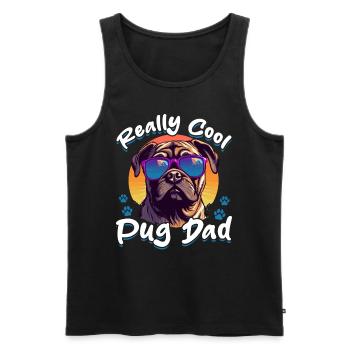 Pug Dog Breed Pet - Really Cool Pug Dad - Débardeur bio Premium Homme - noir - Devant - Michal (187cm)