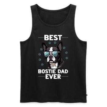 Boston Terrier Bostie Dog Breed Pet - Débardeur bio Premium Homme - noir - Devant - Michal (187cm)