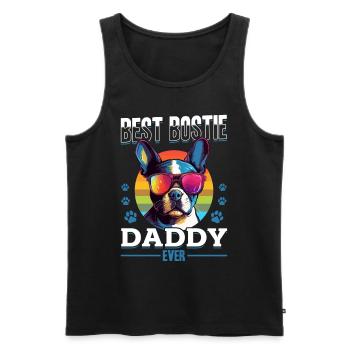 Boston Terrier Bostie Dog Breed Pet - Débardeur bio Premium Homme - noir - Devant - Michal (187cm)
