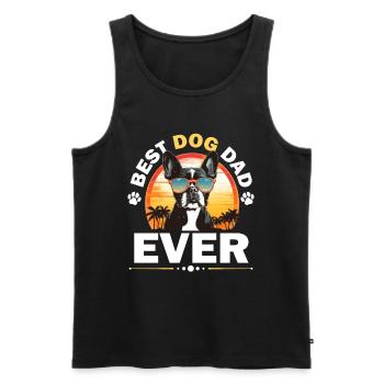 Boston Terrier Bostie Dog Breed Pet - Débardeur bio Premium Homme - noir - Devant - Michal (187cm)