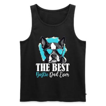 Boston Terrier Bostie Dog Breed Pet - Débardeur bio Premium Homme - noir - Devant - Michal (187cm)