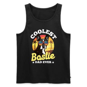 Boston Terrier Bostie Dog Breed Pet - Débardeur bio Premium Homme - noir - Devant - Michal (187cm)
