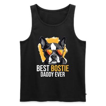 Boston Terrier Bostie Dog Breed Pet - Débardeur bio Premium Homme - noir - Devant - Michal (187cm)