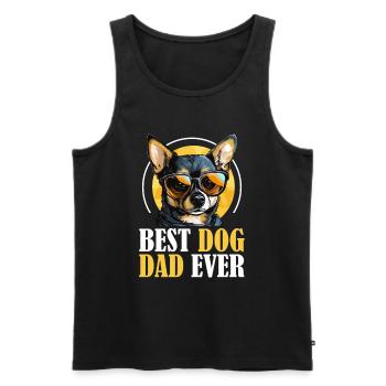 Chihuahua Chiwawa Dog Breed Pet Best Dog Dad Ever - Men's Premium Organic Tank Top - black - Front - Michal (187cm)