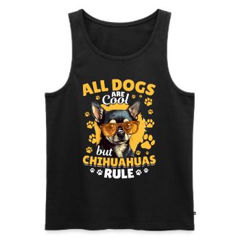 Chiwawa Dog Breed Pet All Dogs Are Cool - Männer Premium Bio Tank Top - Schwarz - Vorne - AI Model Male 178 light (178cm)