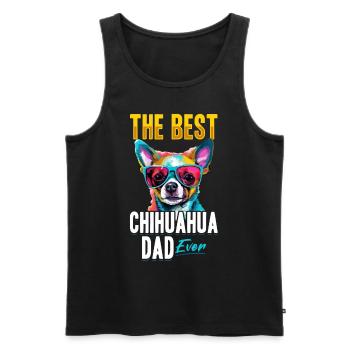 Chihuahua Chiwawa Dog Breed Pet - Männer Premium Bio Tank Top - Schwarz - Vorne - AI Model Male 178 light (178cm)