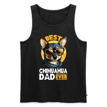 Chihuahua Chiwawa Dog Breed Pet - Männer Premium Bio Tank Top - Schwarz - Vorne - AI Model Male 178 light (178cm)