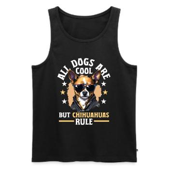 Chiwawa Dog Breed Pet All Dogs Are Cool - Men's Premium Organic Tank Top - black - Front - Michal (187cm)