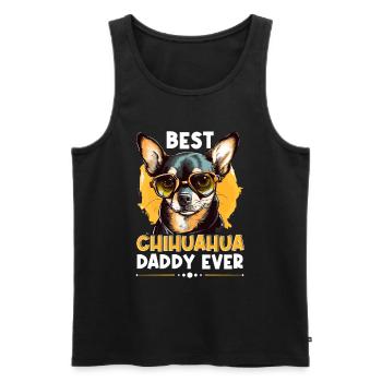 Chihuahua Chiwawa Dog Breed Pet - Männer Premium Bio Tank Top - Schwarz - Vorne - AI Model Male 178 light (178cm)