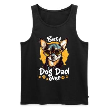 Chihuahua Chiwawa Dog Breed Pet Best Dog Dad Ever - Men's Premium Organic Tank Top - black - Front - Michal (187cm)