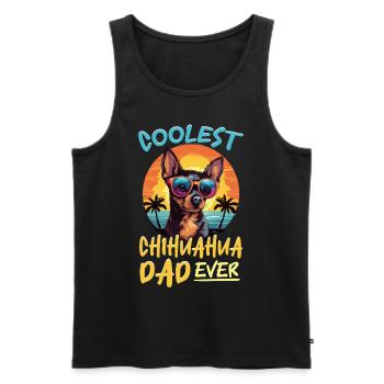 Chihuahua Chiwawa Dog Breed Pet - Männer Premium Bio Tank Top - Schwarz - Vorne - AI Model Male 178 light (178cm)