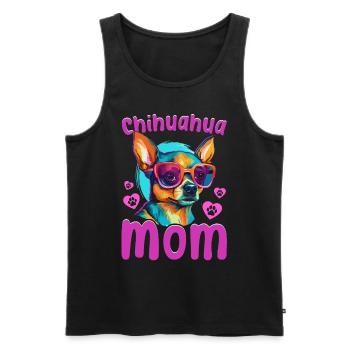 Chihuahua Chiwawa Dog Breed Pet - Chihuahua mom - Männer Premium Bio Tank Top - Schwarz - Vorne - AI Model Male 178 light (178cm)