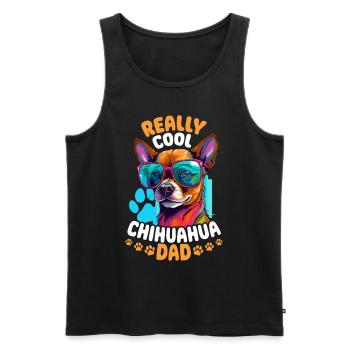 Chihuahua Chiwawa Dog Breed Pet - Really Cool - Männer Premium Bio Tank Top - Schwarz - Vorne - AI Model Male 178 light (178cm)