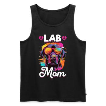 Labrador Retriever Dog Breed Pet - Lab mom - Men's Premium Organic Tank Top - black - Front - AI Model Male 178 light (178cm)