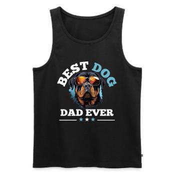 Rottweiler Rottie Dog Breed Pet Best Dog Dad Ever - Men's Premium Organic Tank Top - black - Front - Michal (187cm)