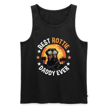 Rottweiler Rottie Dog Breed Pet Best Rottie Daddy - Männer Premium Bio Tank Top - Schwarz - Vorne - AI Model Male 178 light (178cm)