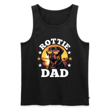 Rottweiler Rottie Dog Race Pet - Rottie Dad - Débardeur bio Premium Homme - noir - Devant - AI Model Male 178 light (178cm)