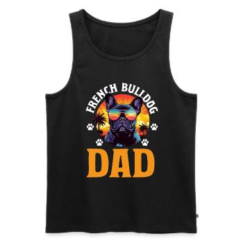 French Bulldog Frenchie Dog Breed Pet French - Männer Premium Bio Tank Top - Schwarz - Vorne - Michal (187cm)