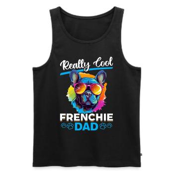 French Bulldog Dog Breed Really Cool Frenchie Dad - Männer Premium Bio Tank Top - Schwarz - Vorne - Michal (187cm)