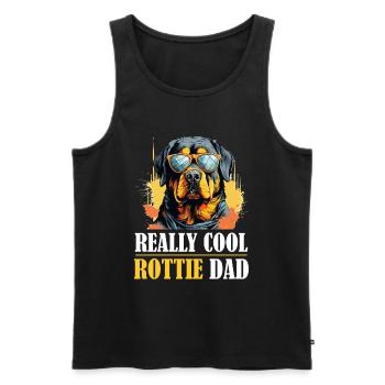 Rottweiler Dog Breed Pet - Really Cool Rottie Dad - Men's Premium Organic Tank Top - black - Front - Michal (187cm)