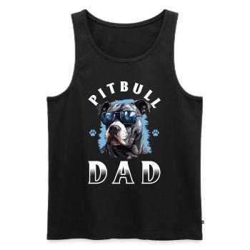 Pitbull Pittie Dog Breed Pet - Pitbull Dad - Männer Premium Bio Tank Top - Schwarz - Vorne - AI Model Male 178 light (178cm)