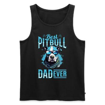 Pitbull Pittie Dog Breed Pet Best Pitbull Dad Ever - Men's Premium Organic Tank Top - black - Front - Michal (187cm)