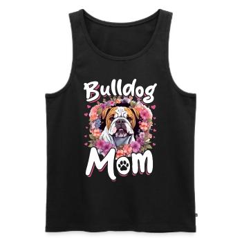 British English Bulldog lover - Bulldog Mom - Débardeur bio Premium Homme - noir - Devant - Michal (187cm)