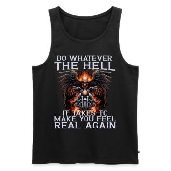 Motorbike motorcyclist chopper bike motorcycles - Männer Premium Bio Tank Top - Schwarz - Vorne - Michal (187cm)