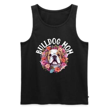 British English Bulldog lover - Bulldog Mom - Débardeur bio Premium Homme - noir - Devant - Michal (187cm)