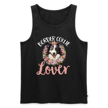 Border Collie Dog - Border Collie Lover - Débardeur bio Premium Homme - noir - Devant - AI Model Male 178 light (178cm)