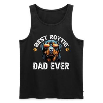 Rottweiler Rottie Dog Breed Pet - Best Rottie Dad - Männer Premium Bio Tank Top - Schwarz - Vorne - AI Model Male 178 light (178cm)