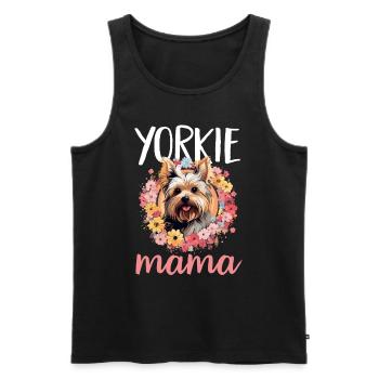 Yorkshire Terrier Dog Yorkie - Yorkie Mama - Débardeur bio Premium Homme - noir - Devant - AI Model Male 178 light (178cm)