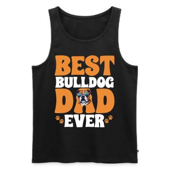 British English Bulldog lover - Meilleur père Bulldog - Débardeur bio Premium Homme - noir - Devant - Michal (187cm)