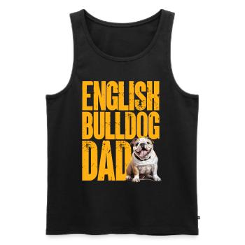 British English Bulldog lover - English Bulldog - Débardeur bio Premium Homme - noir - Devant - Michal (187cm)