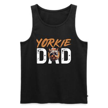 Yorkshire Terrier Dog Yorkie - Yorkie Dad - Männer Premium Bio Tank Top - Schwarz - Vorne - Michal (187cm)