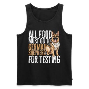 Race de chien de berger allemand Tous les aliments doivent aller - Débardeur bio Premium Homme - noir - Devant - Michal (187cm)