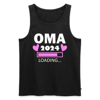 Oma 2024 - Oma werden - Oma loading 2024 - Männer Premium Bio Tank Top - Schwarz - Vorne - AI Model Male 178 light (178cm)