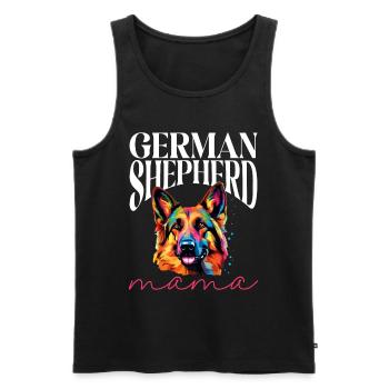 German Shepherd Dog Breed German Shepherd Mama - Männer Premium Bio Tank Top - Schwarz - Vorne - AI Model Male 178 light (178cm)