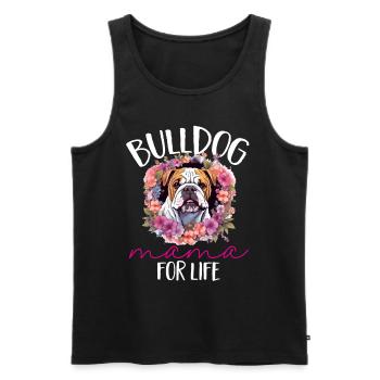 British English Bulldog lover - Bulldog Mama pour - Débardeur bio Premium Homme - noir - Devant - Michal (187cm)