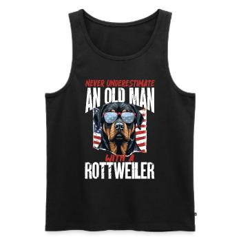 Rottweiler Rottie Dog Breed - Never Underestimate - Men's Premium Organic Tank Top - black - Front - Michal (187cm)