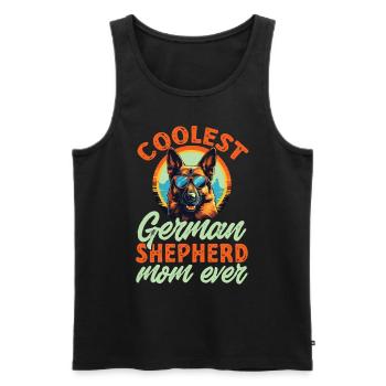 Dog Breed Coolest German Shepherd Mom Ever - Men's Premium Organic Tank Top - black - Front - AI Model Male 178 light (178cm)