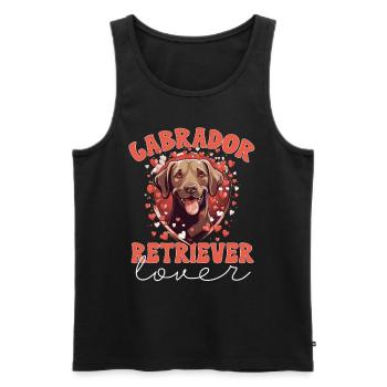 Labrador Dog Breed Pet - Labrador Retriever Lover - Männer Premium Bio Tank Top - Schwarz - Vorne - AI Model Male 178 light (178cm)