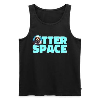 Otter Animal Kids & Adult - Otter Space - Männer Premium Bio Tank Top - Schwarz - Vorne - AI Model Male 178 light (178cm)