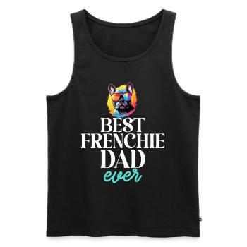 Bouledogue français Chien Meilleur papa Frenchie - Débardeur bio Premium Homme - noir - Devant - Michal (187cm)