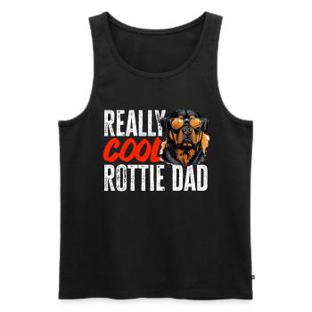 Rottweiler Rottie Dog Breed Pet Cool Rottie Dad - Männer Premium Bio Tank Top - Schwarz - Vorne - AI Model Male 178 light (178cm)