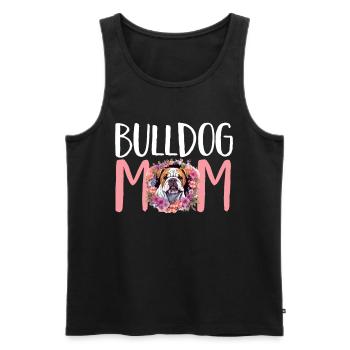 British English Bulldog lover - Bulldog Mom - Débardeur bio Premium Homme - noir - Devant - Michal (187cm)