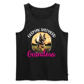 German Shepherd Dog Breed German Shepherd Grandma - Männer Premium Bio Tank Top - Schwarz - Vorne - AI Model Male 178 light (178cm)