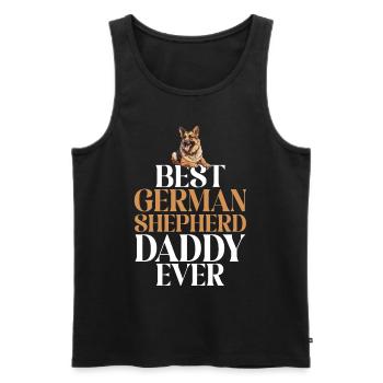 Race de chien Meilleur papa berger allemand - Débardeur bio Premium Homme - noir - Devant - Michal (187cm)