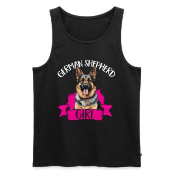 German Shepherd Dog Breed German Shepherd Girl - Männer Premium Bio Tank Top - Schwarz - Vorne - AI Model Male 178 light (178cm)
