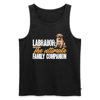 Dog Breed - Labrador the ultimate family companion - Men's Premium Organic Tank Top - black - Front - Michal (187cm)